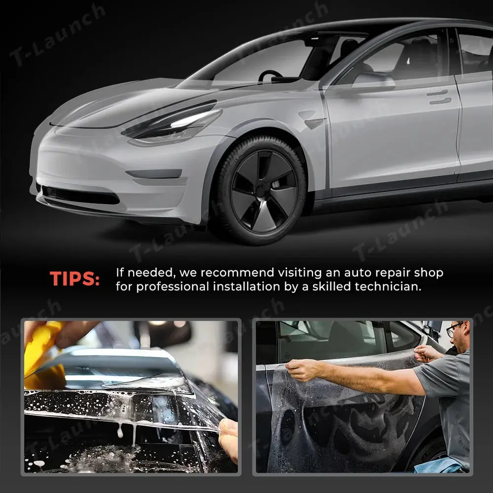 Glossy Tpu Invisible Full Car Paint Protection Film (Ppf) For Tesla Model 3 (2020-2023) 5
