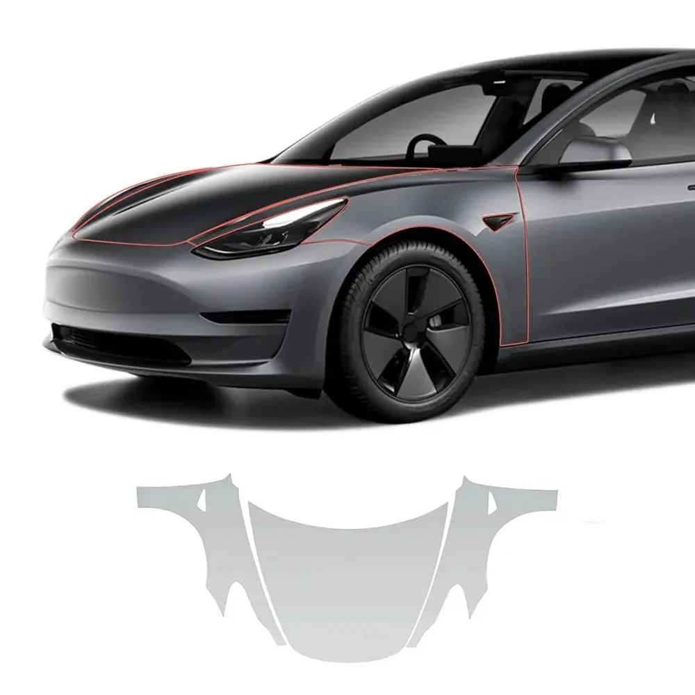 Glossy Tpu Invisible Full Car Paint Protection Film (Ppf) For Tesla Model 3 (2020-2023) 3