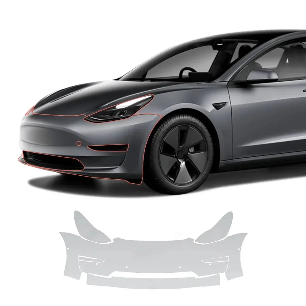 Glossy Tpu Invisible Full Car Paint Protection Film (Ppf) For Tesla Model 3 (2020-2023) 2