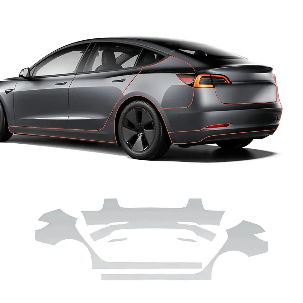 Glossy Tpu Invisible Full Car Paint Protection Film (Ppf) For Tesla Model 3 (2020-2023) 5