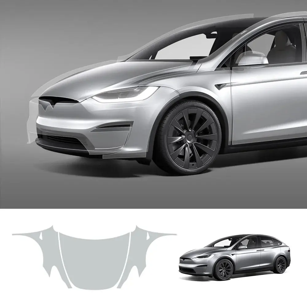 Glossy Tpu Invisible Full Car Paint Protection Film (Ppf) For Tesla Model X (2022-2024) 1