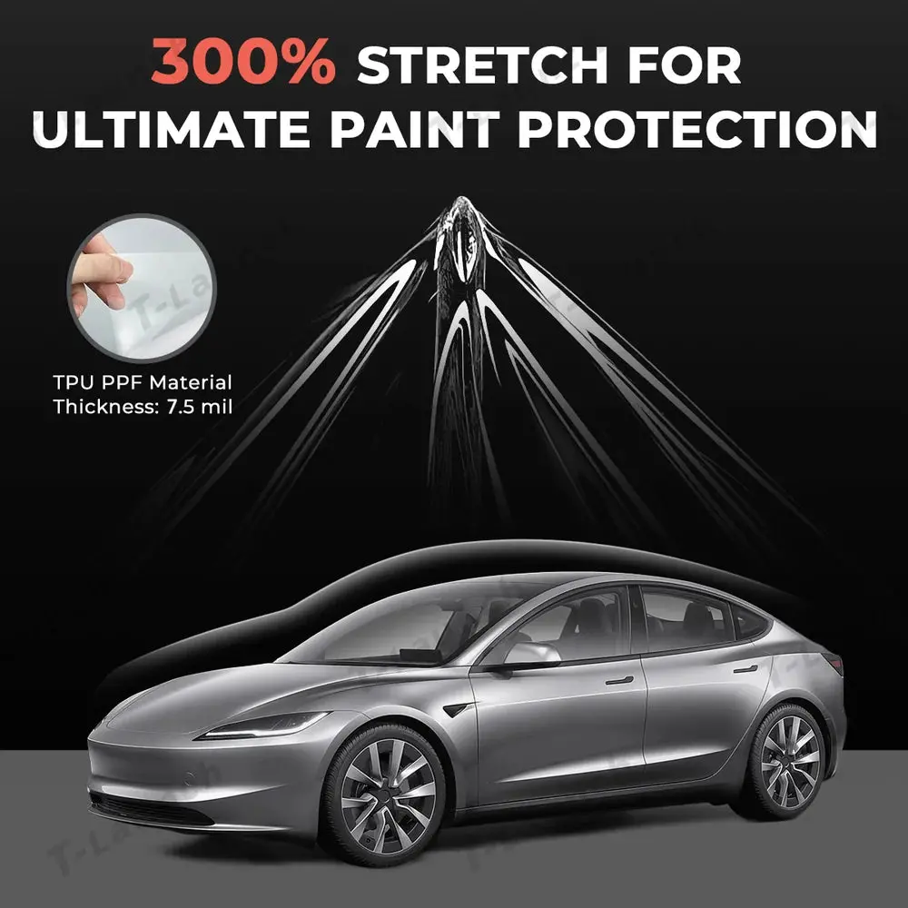 Glossy Tpu Invisible Full Car Paint Protection Film (Ppf) For Tesla Model 3 Highland 2024+ 4