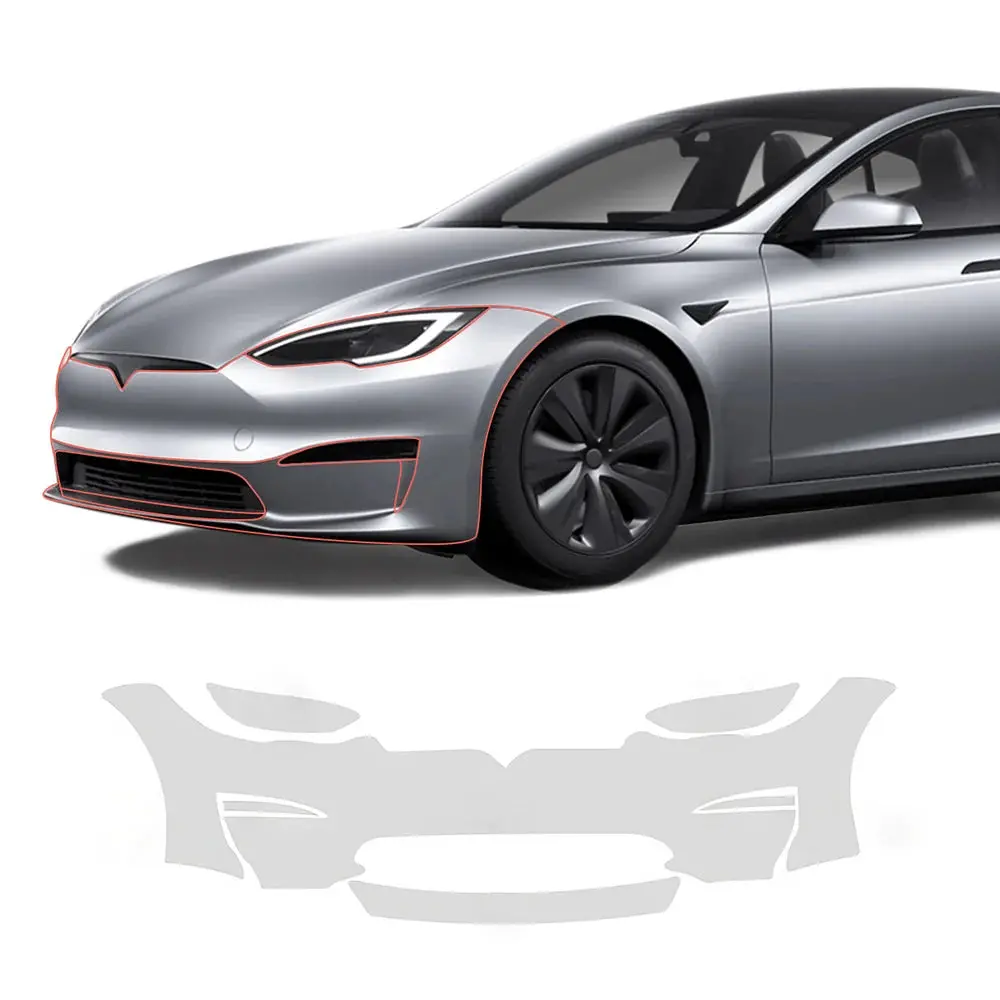 Glossy Tpu Invisible Full Car Paint Protection Film (Ppf) For Tesla Model S (2021-2024) 2