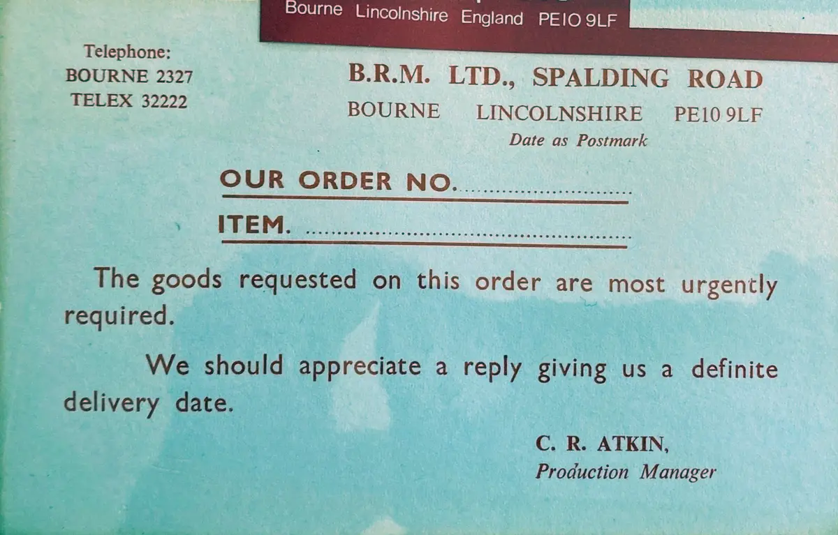Brm Enterprises - Order Form 1