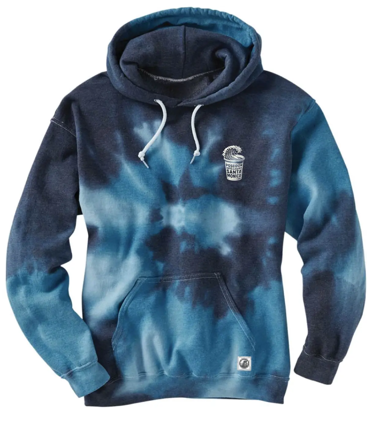 Poseidon Coffee And Surf Tie Dye Hoodie - Blue Ocean 1