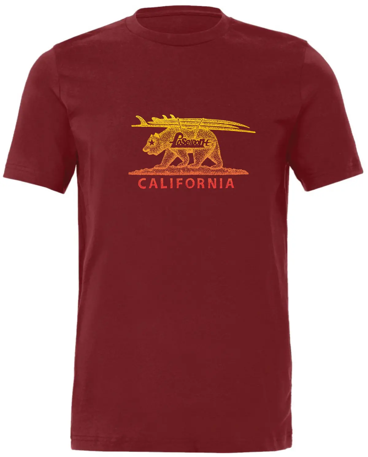 Poseidon California Bear Short Sleeve Tee -Red 1