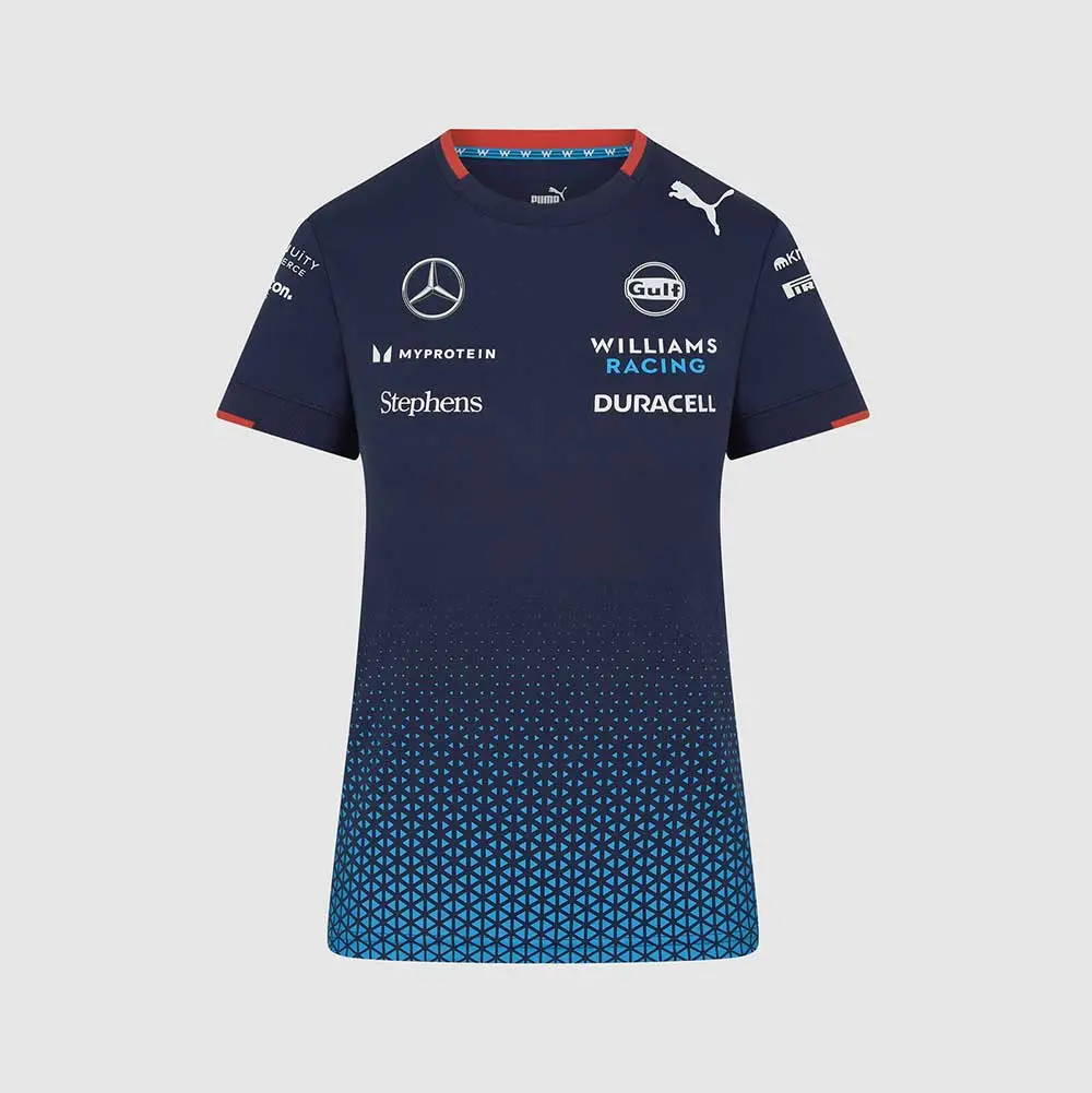 Williams Racing F1 Ladies Team Tee Shirt Navy 1