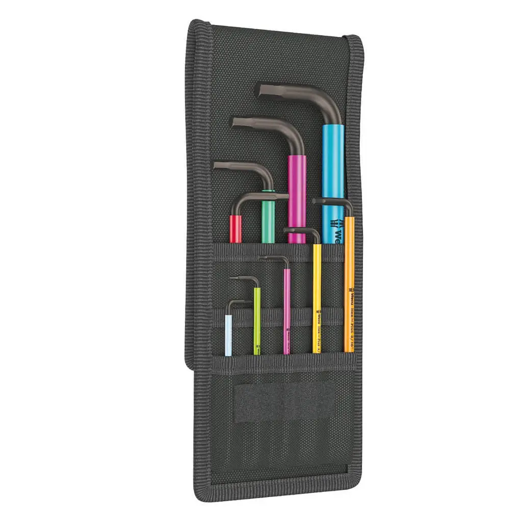 Wera 05022639001 9-Piece 950/9 Spkl Blacklaser Multicolour Imperial Hex-Plus L-Key Set 1