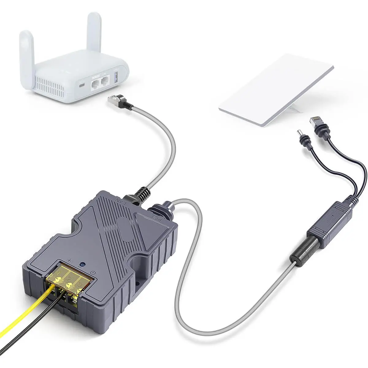 Ethernet Splitter & Poe Injector For Starlink Mini – Power & Data Via One Rj45 Cable 1