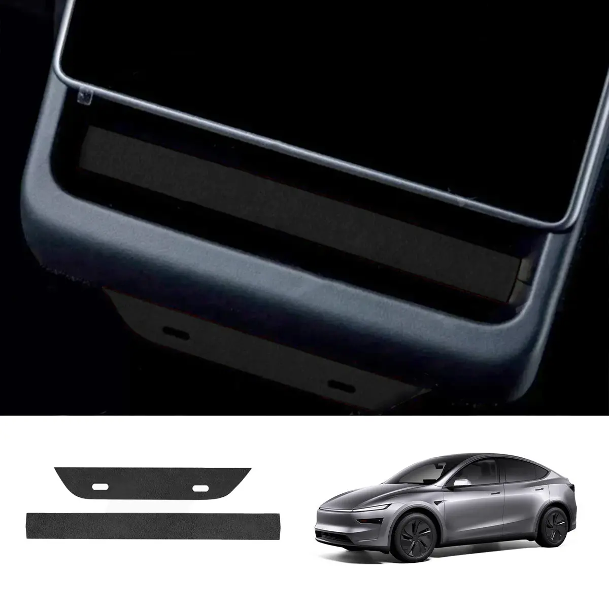 Alcantara Rear Air Vent Cover Sticker For Tesla Model Y Juniper 2025+ (2 Pcs) 1