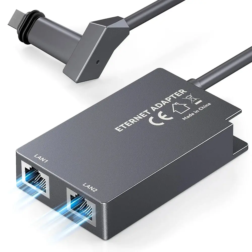 Dual-Port Ethernet Adapter For Starlink Gen 2 – Dual Rj45 Wired Connections 1