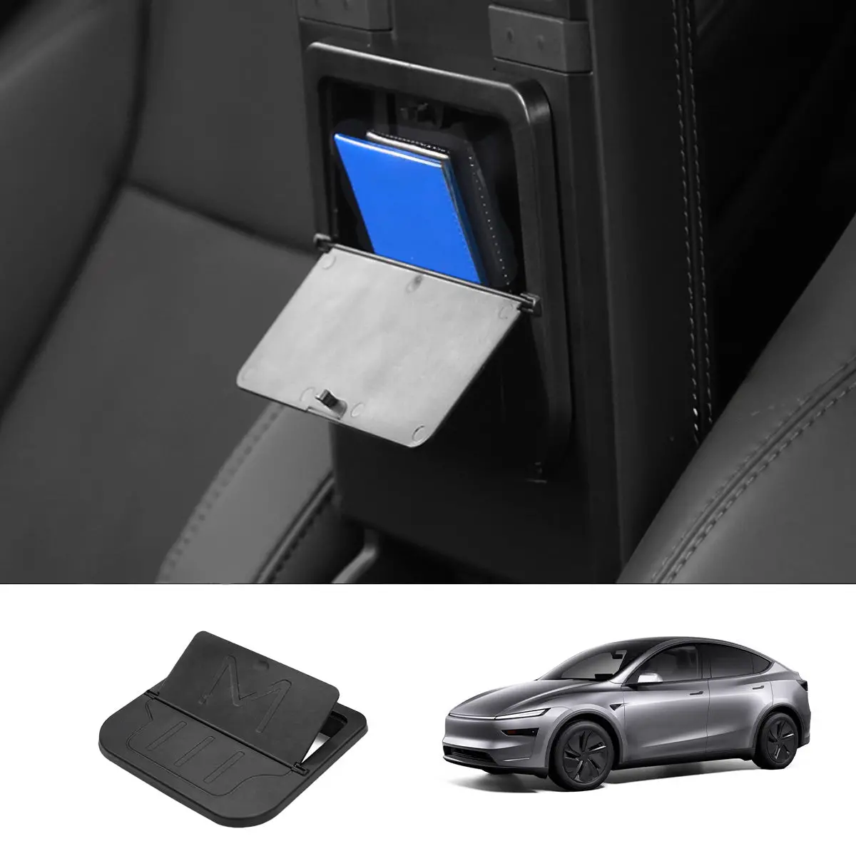 Center Console Organizer Armrest Hidden Storage Box For Tesla Model Y Juniper 2025+ 1