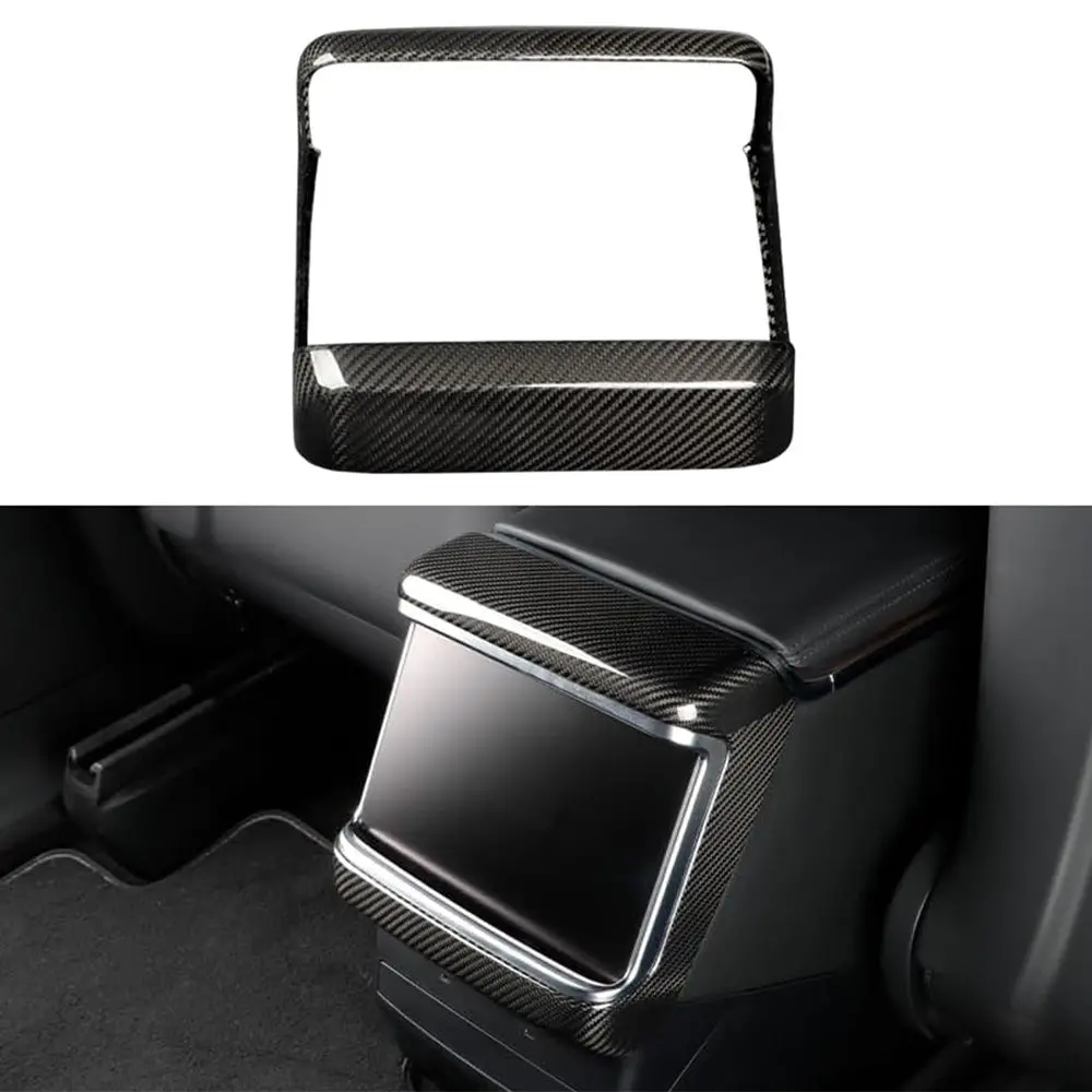 [Real Carbon Fiber] Rear Ac Vent Cover For Tesla Model S/X 2022+ 1