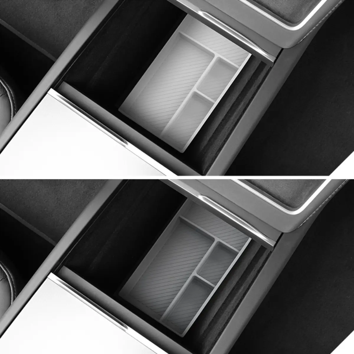Silicone Center Console & Armrest Lower Storage Tray For Tesla Model Y Juniper 2025+ 3