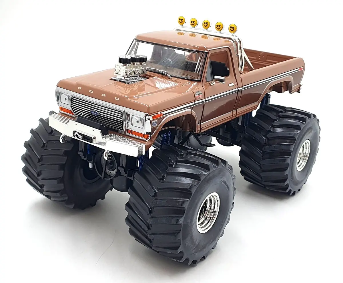 Greenlight 1/18 Scale 13557 Bft Ford F-350 Monster Truck Two-Tone Brown 1