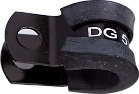 Af158-20Blk Cushioned P-Clamp – 1-41/64" Id, Black Finish 1