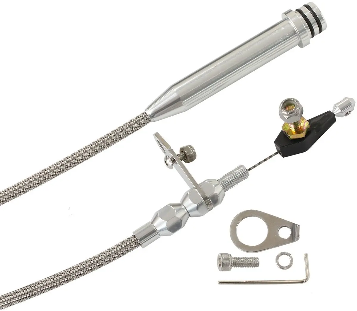 Stainless Steel Kickdown Cable Assembly With Chrome End Fittings 1