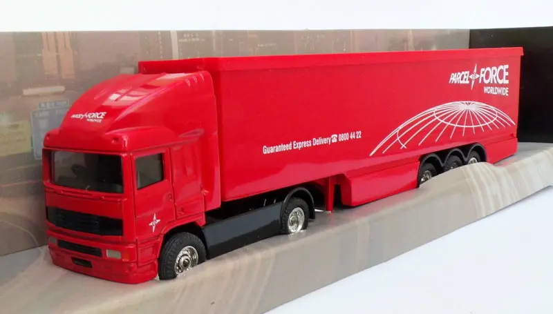 Corgi 1/64 Scale 59542 - Erf Box Trailer Truck Parcel Force - Red 1