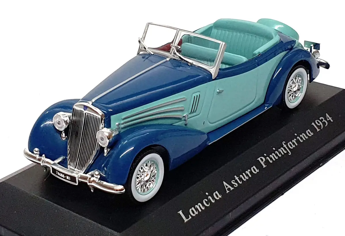 Altaya 1/43 Scale 1934La - 1934 Lancia Astura Pininfarina - 2-Tone Blue 1