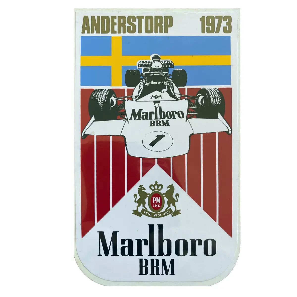 Marlboro Brm - Race Sticker - 1973 - Sweden 1