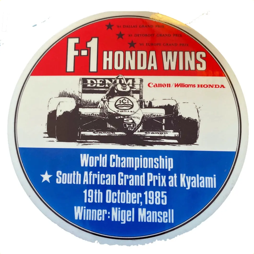 Honda Williams Wins South Africa Gp 1985 1
