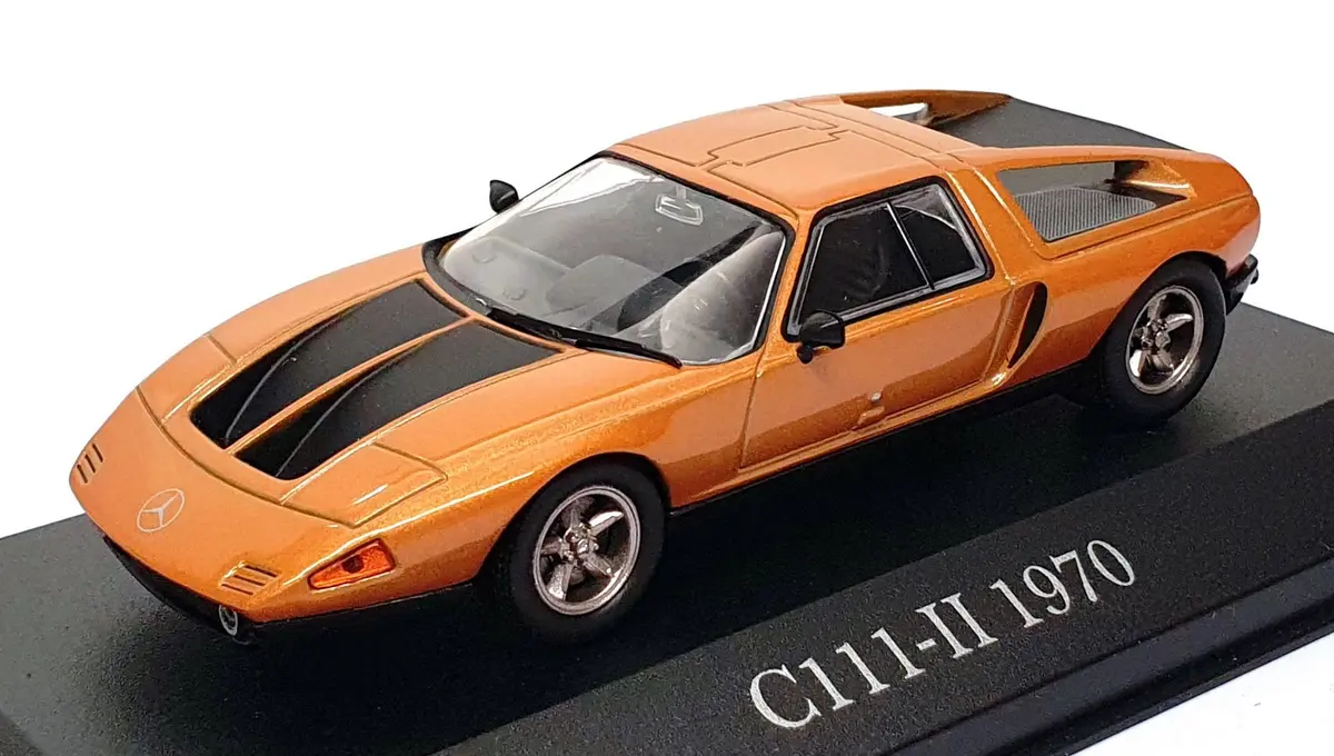 Altaya 1/43 Scale Alc111 - 1970 Mercedes Benz C111-Ii - Copper Gold 1