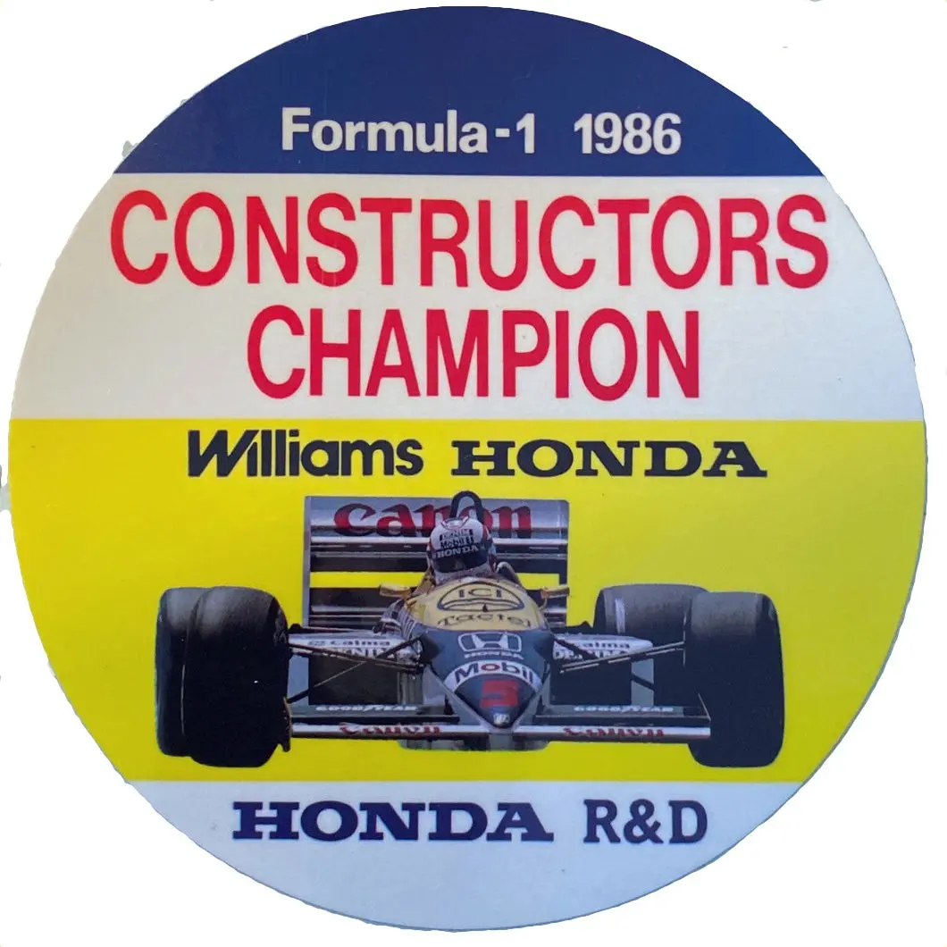 Honda R&D Williams Constructors Champion -1986 1
