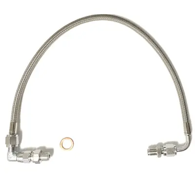 Oil Feed Line Assembly W/ Restrictor, Nissan Rb25det, Gt (Bb T28) Or Gtx, Top/Bottom Mounted Turbo 1
