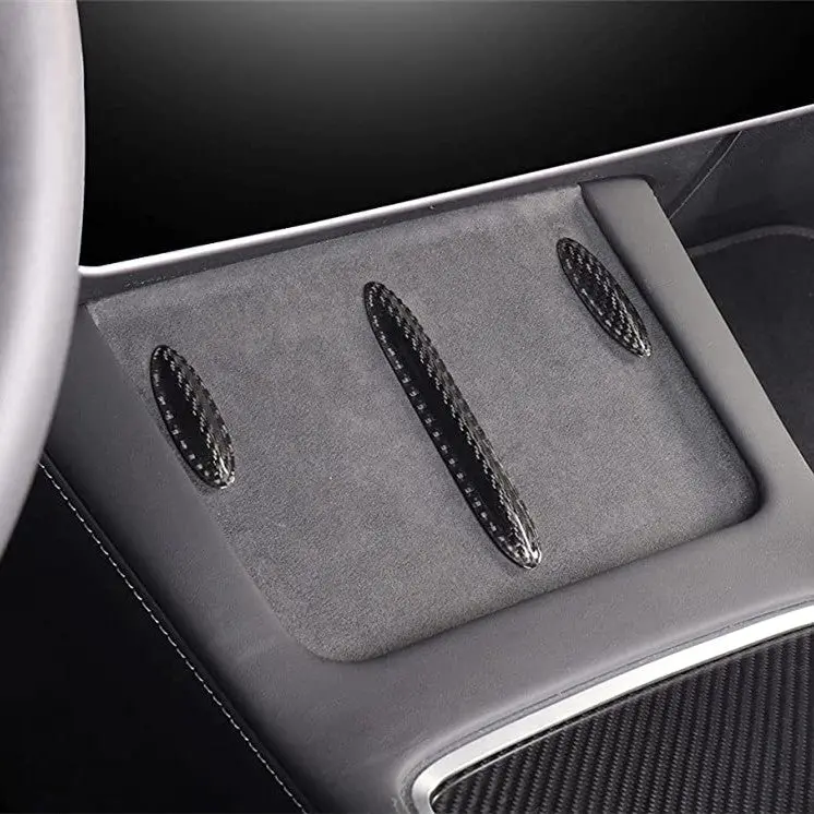Model 3/Y Carbon Fiber Wireless Charging Center Console Decorative Cover For Tesla(2021-2023) 1