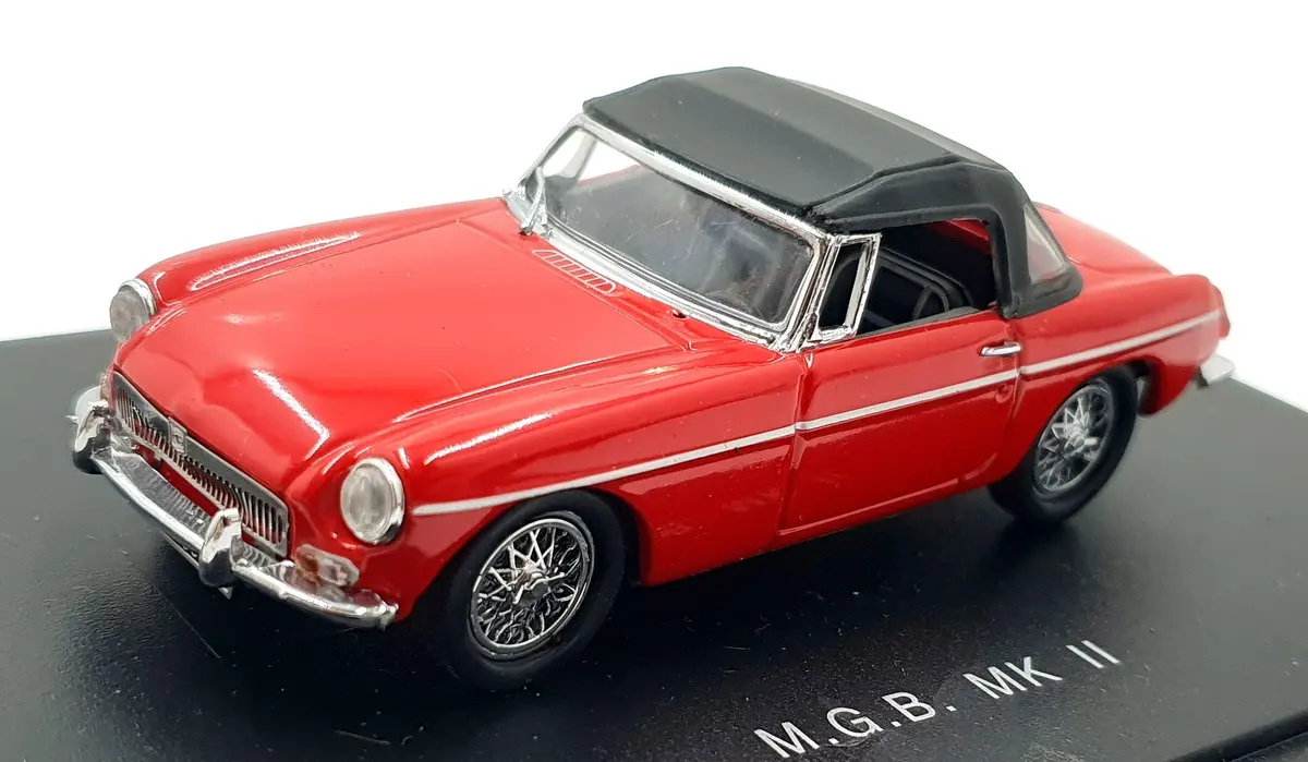 Jouef Evolution 1/43 Scale Diecast 1055 - Mg Mgb Mk Ii Soft-Top - Red/Black 1