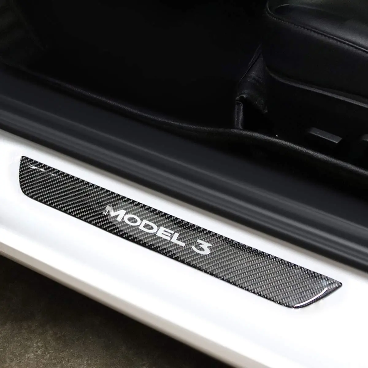 Model 3 Front / Real Door Sill Cover Protector (4 Pcs) For Tesla(2017-2023) 1