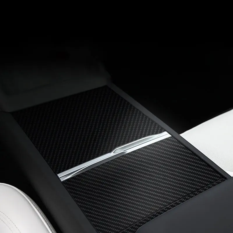 Real Carbon Fiber Center Console Cover For Tesla 2024+ Model 3 Highland 1
