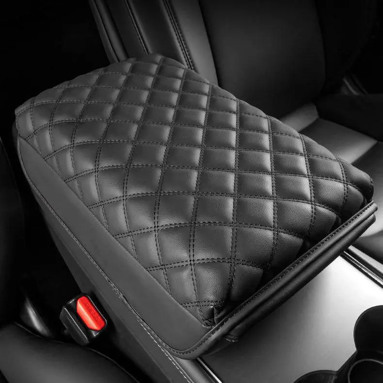 Model 3 / Y Armrest Leather Cover Soft Material Improves Comfort For Long Distances For Tesla(2017+) 1