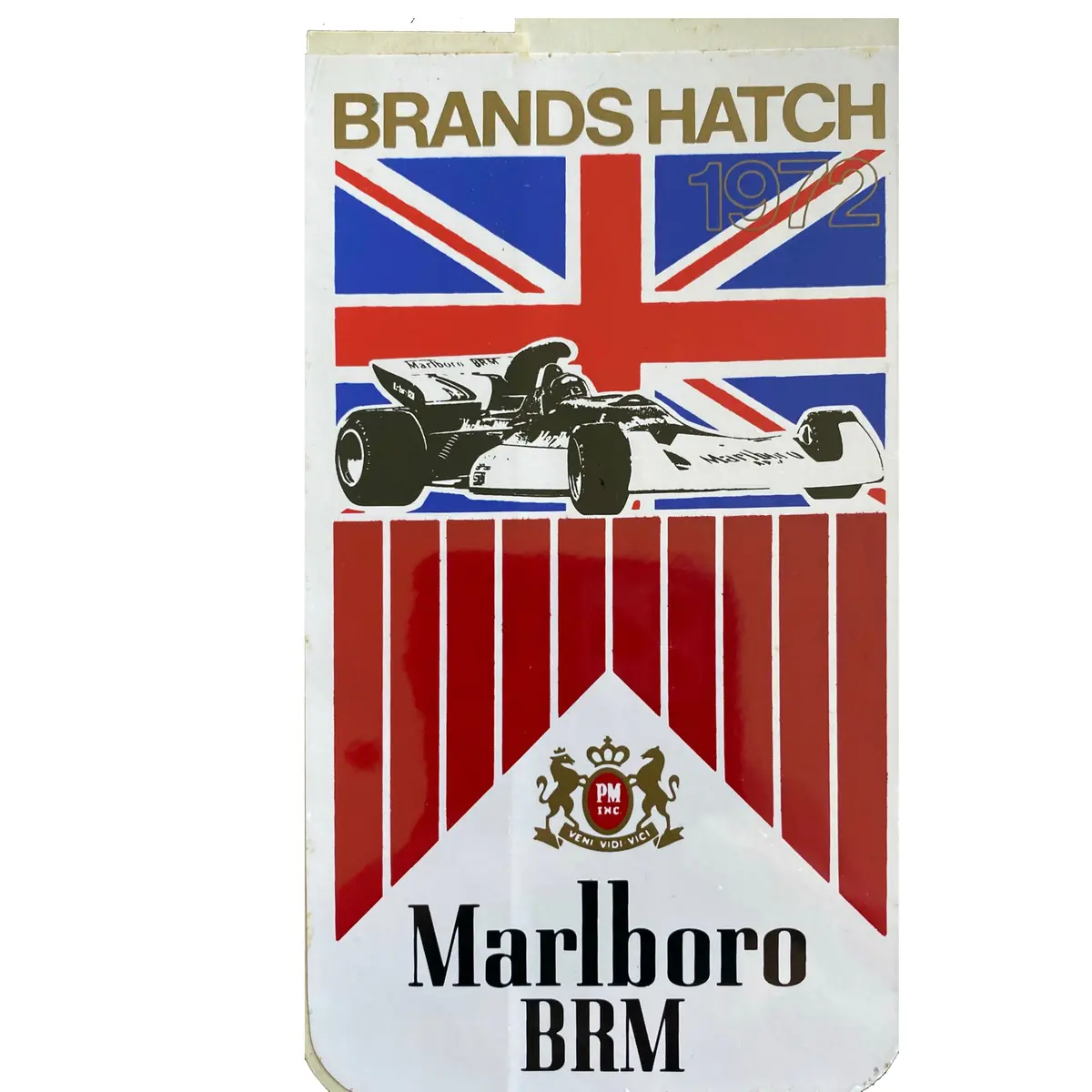 Marlboro Brm - Race Sticker - 1972 - Uk 1