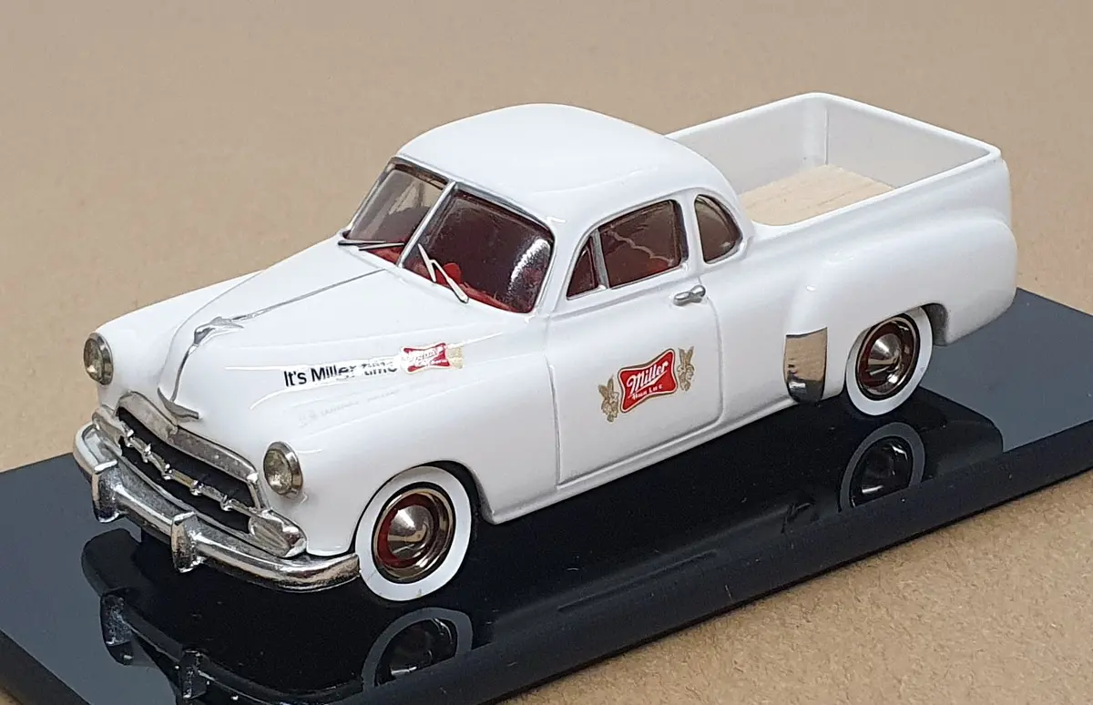 Record Models 1/43 Scale 5293W - 1952 Chevrolet Pickup Truck Miller Brewing Co. 1