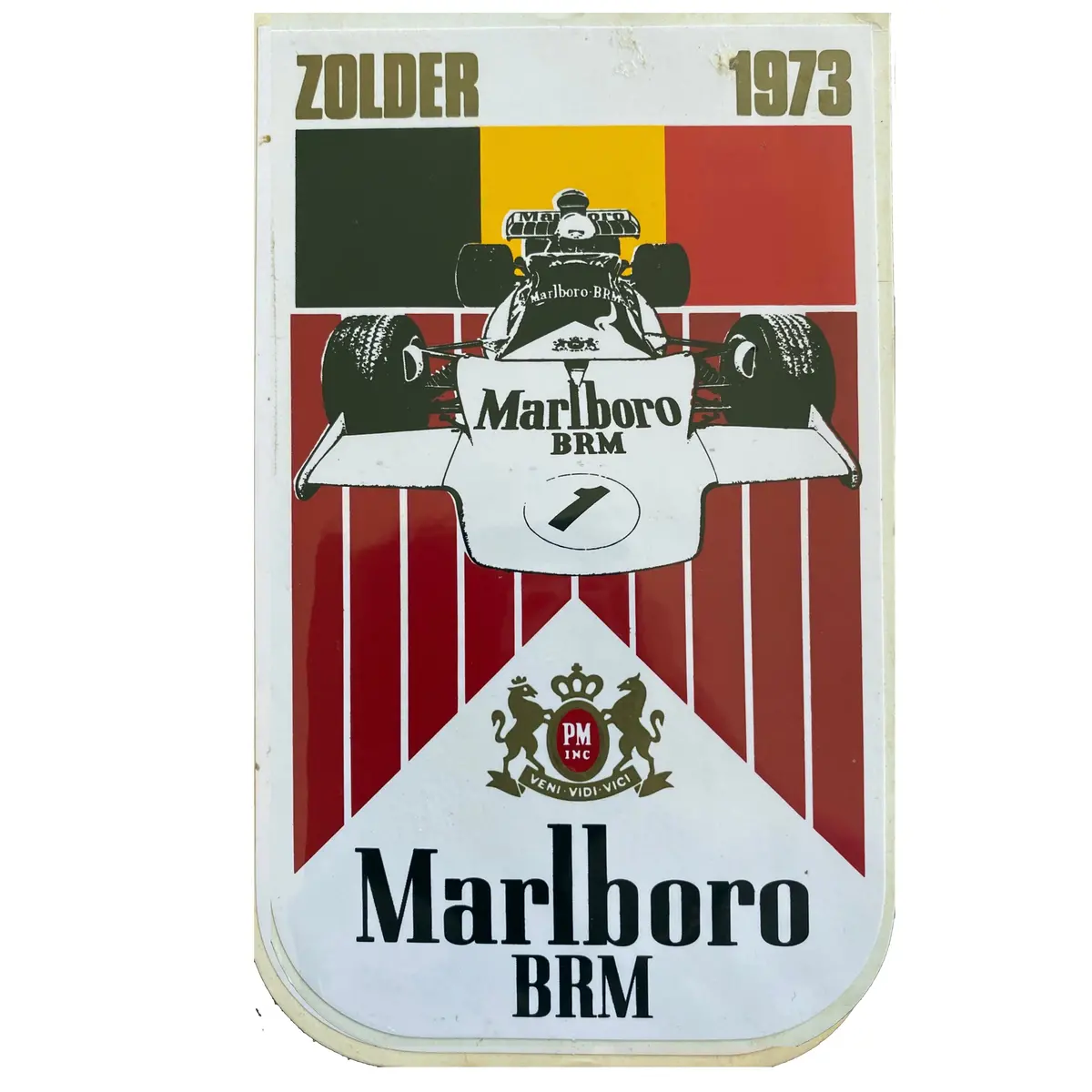 Marlboro Brm - Race Sticker - 1973 - Belgium 1