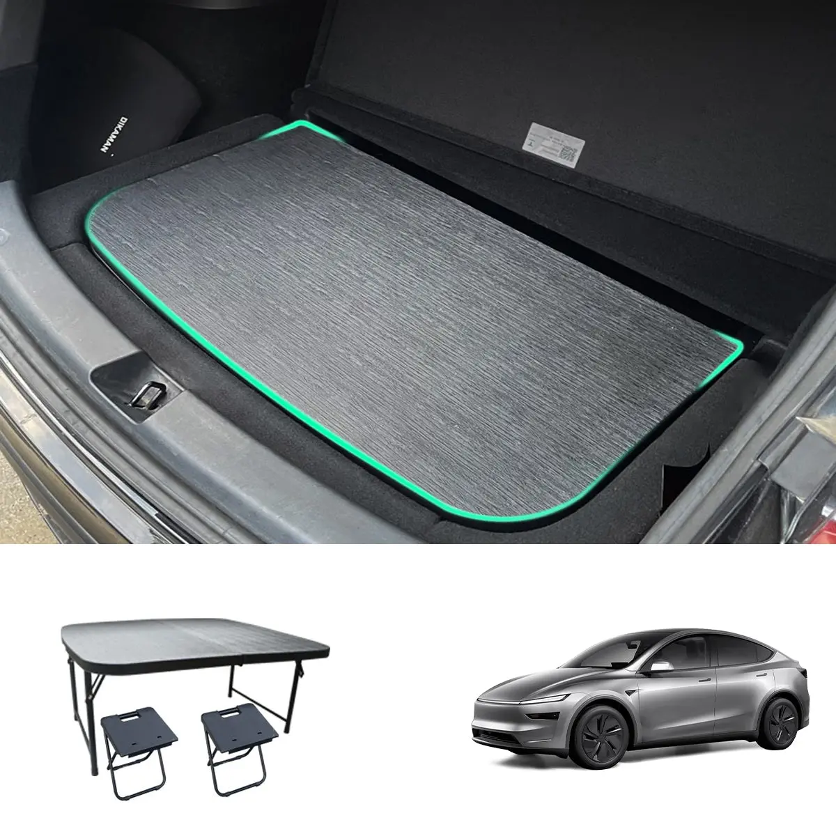 Upgraded Camping Folding Table Travel & Trunk Storage For Tesla Model Y Juniper 2025+ 1