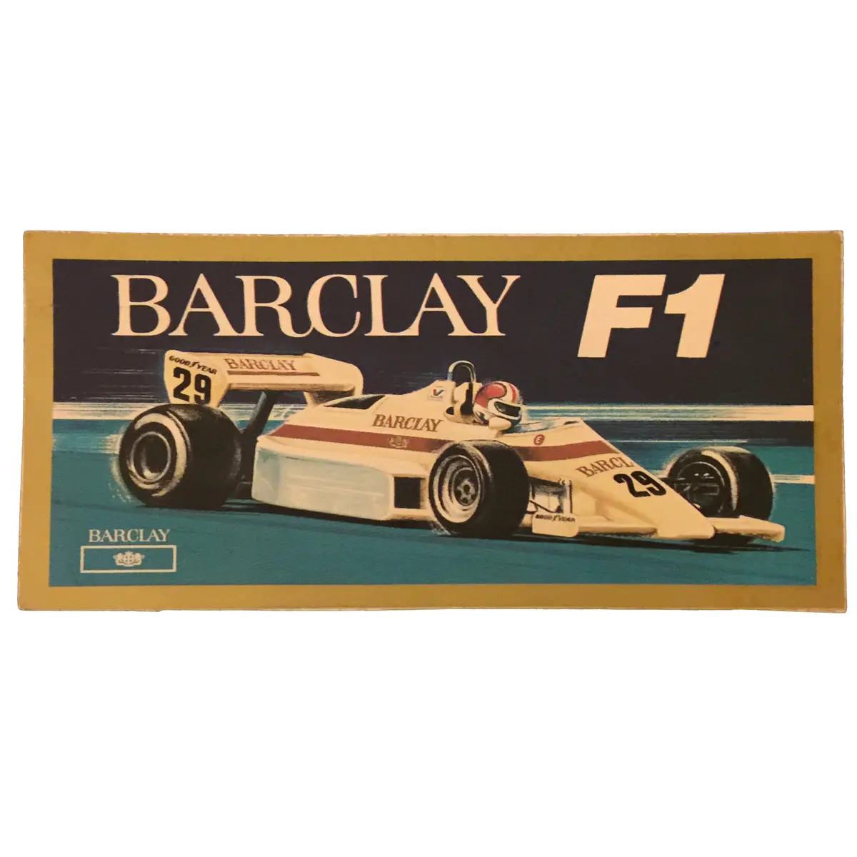 Barclays F1 Thierry Boutsen Arrows Sticker 2 1