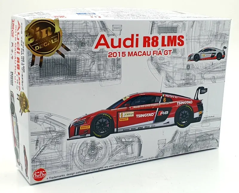 Hobby Nunu 1/24 Scale Kit Pn24024 - Audi R8 Lms 2015 Macau Fia Gt 1