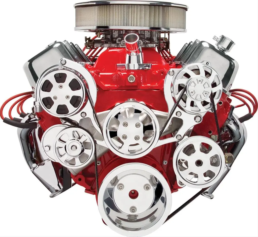 Billet Specialties 14220 Tru Trac Serpentine Drive Kit – Includes A/C Compressor Bracket 1