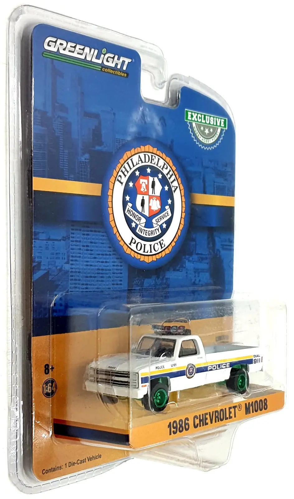 Greenlight 1/64 Scale 30241 - 1986 Chevrolet M1008 Police Truck - Chase 1