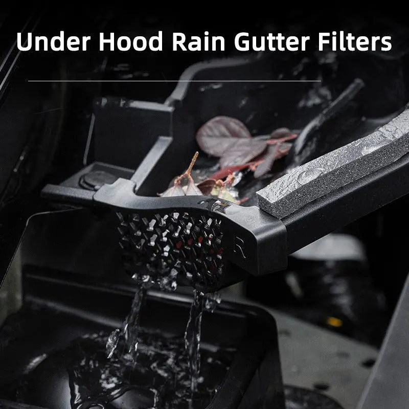 Under Hood Rain Gutter Filters For Tesla Model Y Accessories (1 Pair) (2020-2024) 1