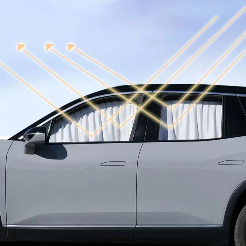Side Window Track Slide Privacy Curtain Sunshade For Tesla Model 3/Y 1