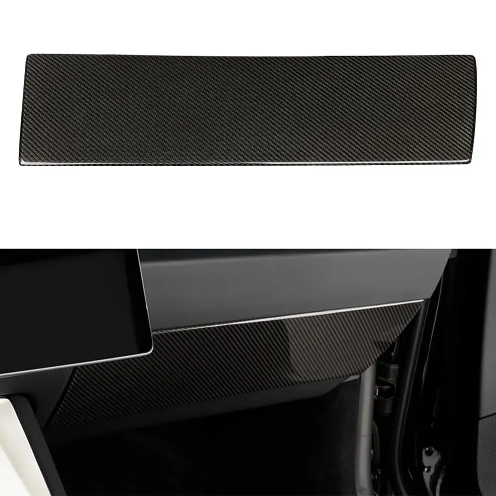 [Real Carbon Fiber] Glove Box Panel Cover For Tesla Model 3 Highland 2024+ 1