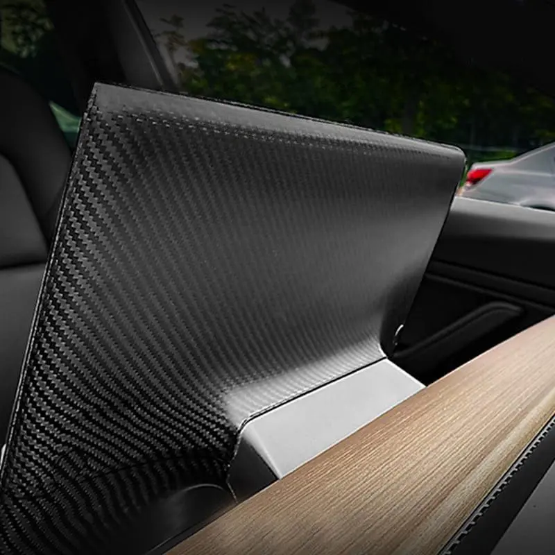 [Real Carbon Fiber] Center Screen Rear Cover For Tesla Model 3/Y (2017-2023) 1