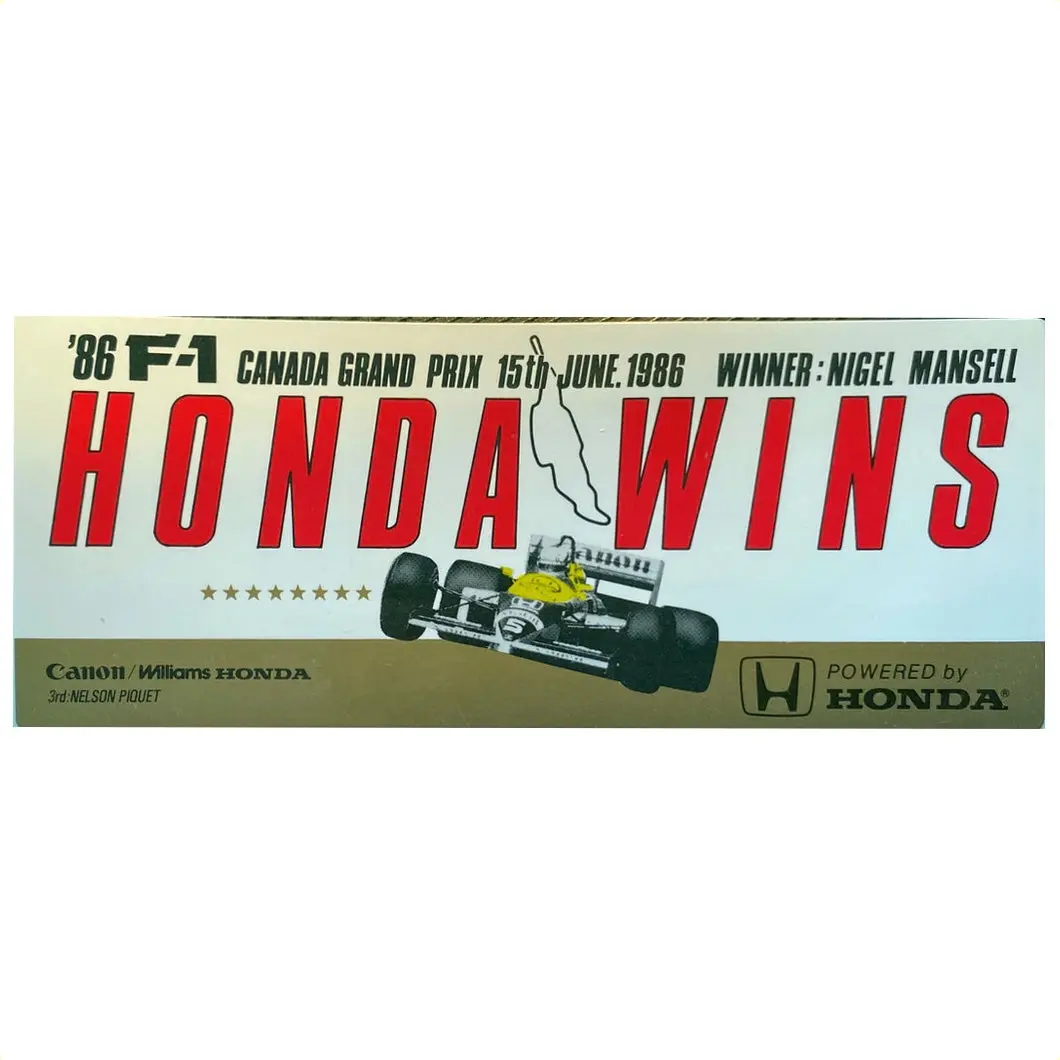 Honda Williams Wins Canadian Gp 1986 1