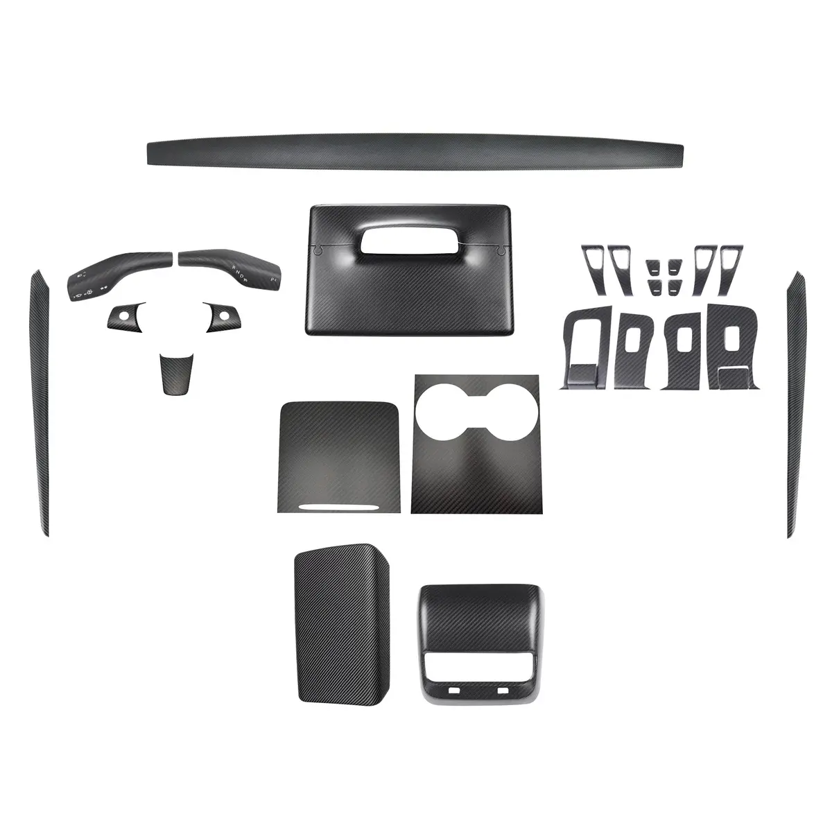 Real Carbon Fiber Interior Mods Wrap Kit For Tesla Model 3 / Y 34
