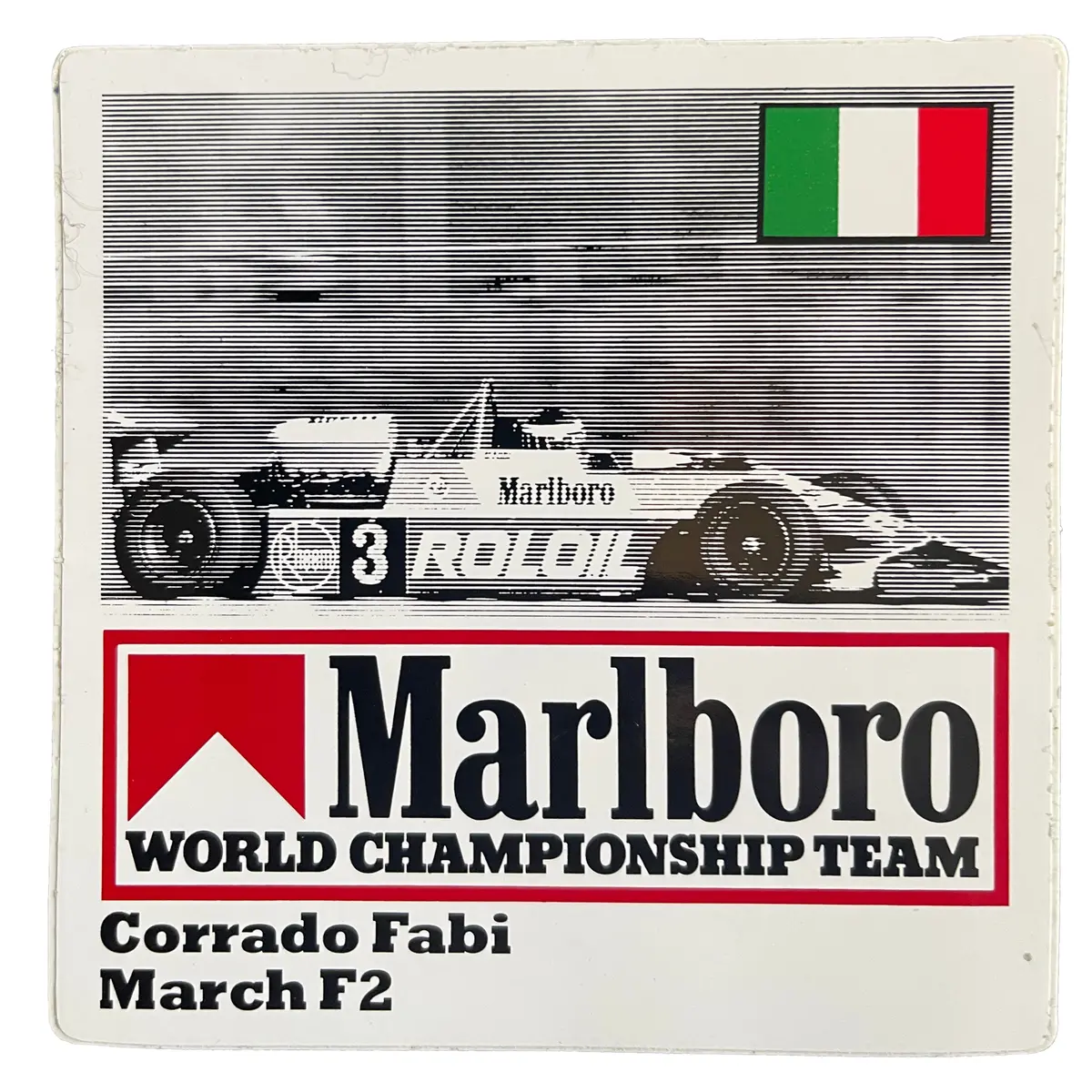 Marlboro-World-Championship-Team-Driver-Sticker- Corrado Fabi - March F2 1