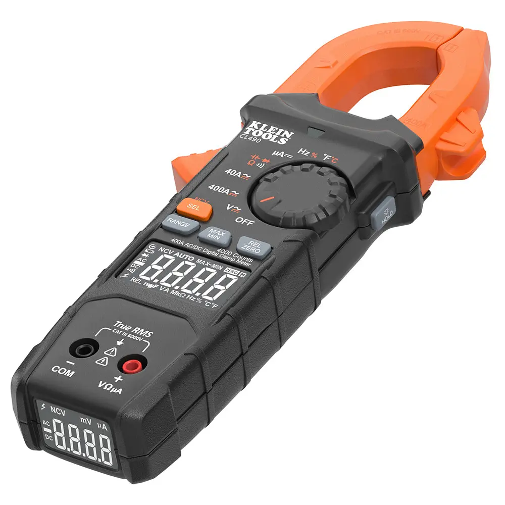 Klein Cl490 400A Ac/Dc Dual Display Auto Ranging Digital Clamp Meter 1