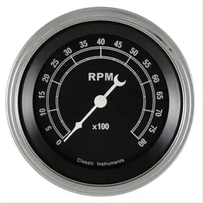 Classic Instruments Tr80Slf Traditional Analog Tachometer With Chrome Bezel 1